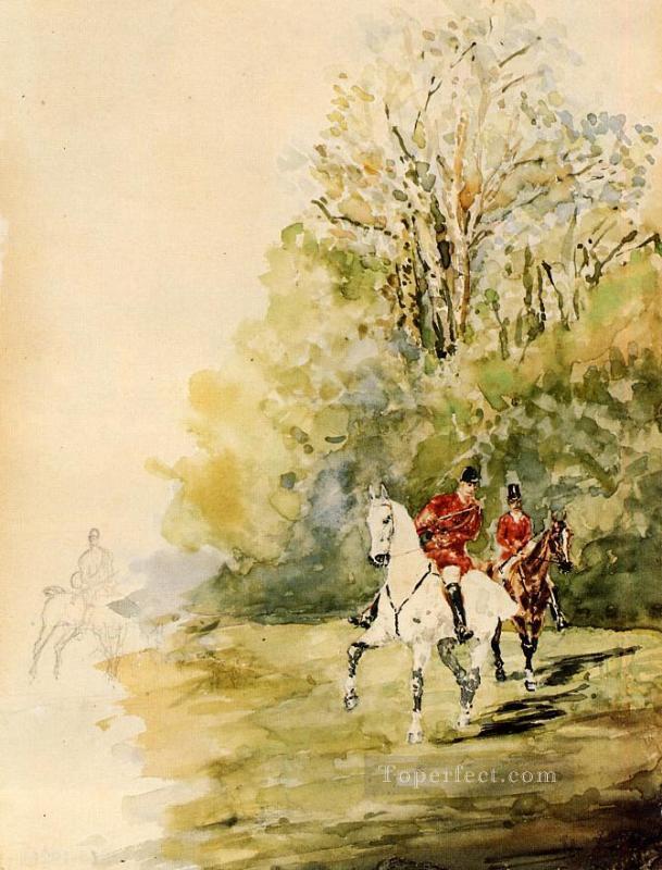 Hunting post impressionist Henri de Toulouse Lautrec Oil Paintings